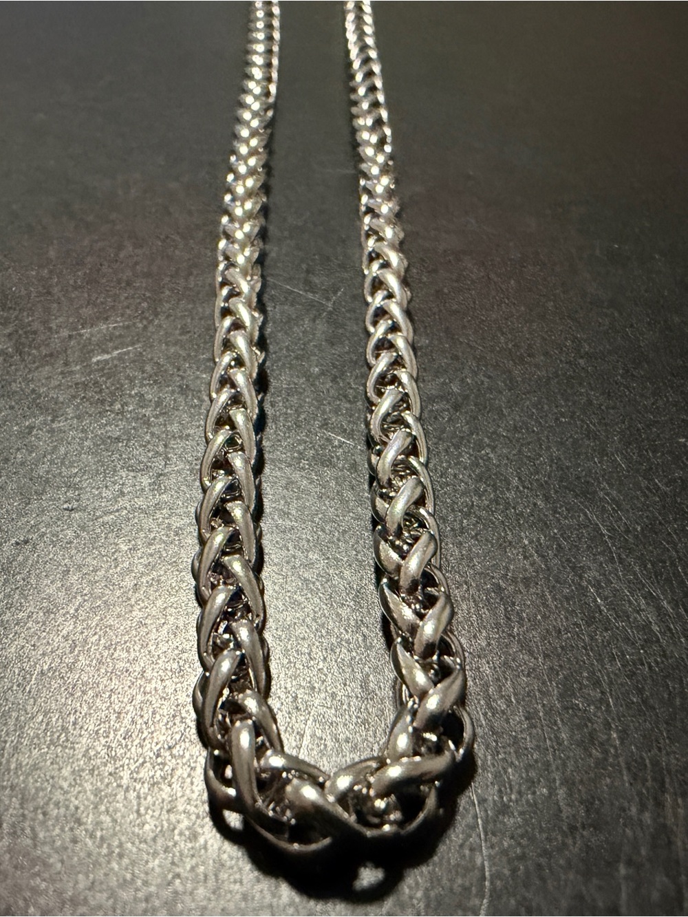 Sterling-Style Silver Rope Chain Necklace - Men's Accessory - Picture 2 of 4